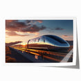 Stunning rolled print of a railroad landscape design showcasing vibrant colors and intricate details, ideal for home decor enthusiasts and art collectors.