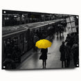 Acrylic glass wall art collection showcasing a side view of a railroad landscape design, featuring vibrant colors and intricate details, perfect for modern decor.