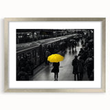 Framed wall art collection featuring a scenic railroad landscape design in silver frame and matting, ideal for home decor and enhancing interior aesthetics.
