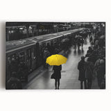 Stretched canvas artwork showcasing a vibrant landscape with a railroad theme, featuring rich colors and detailed scenery, perfect for home or office decor.