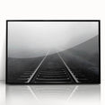 Framed wall art collection showcasing a vibrant landscape and railroad design, featuring a sleek black frame and acrylic front for modern decor. Ideal for enhancing living spaces or offices.