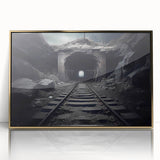 Framed wall art collection showcasing a vibrant landscape design featuring railroads and scenic views, highlighted by a gold-acrylic front. Perfect for modern decor.