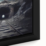 Framed canvas wall art showcasing a vibrant landscape of railroads, featuring rich colors and intricate details, perfect for enhancing home decor.