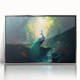 Framed acrylic wall art showcasing lush rainforest landscapes, featuring vibrant greens and intricate details, perfect for adding a touch of nature to any decor.