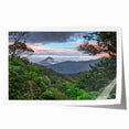 Vibrant rainforest landscape print showcasing lush greenery and intricate details, rolled for easy transport and displayed in eco-friendly packaging, ideal for home decor.