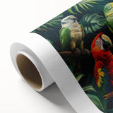 Vibrant rainforest landscape wall art on rolled canvas, showcasing lush greenery and serene vibes, perfect for home decor or nature-inspired spaces.