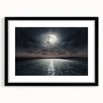 Framed wall art showcasing a scenic landscape design with roads, presented in a sleek black frame with a white mat, ideal for modern home decor.