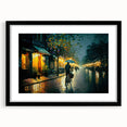 Framed wall art featuring a scenic landscape design with roads, displayed in a sleek black frame with a mat, perfect for home decor and art enthusiasts.