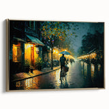 Framed canvas wall art showcasing a stunning landscape design with winding roads and golden accents, perfect for enhancing modern home decor.