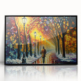 Framed acrylic wall art featuring a stunning landscape design of winding roads, set against a black background, perfect for modern home decor.