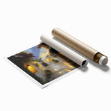 Vibrant rolled print of a serene landscape road design, showcasing lush greenery and clear blue skies, perfect for enhancing home decor with nature-inspired art.