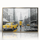 Framed acrylic wall art featuring a stunning landscape design with intricate road patterns, highlighted by a luxurious gold frame, perfect for modern home decor.