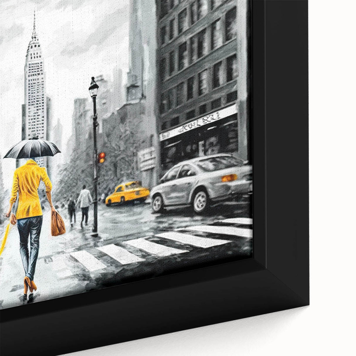 Framed canvas wall art showcasing a close-up of a vibrant landscape scene with winding roads, perfect for home decor and enhancing interior aesthetics.