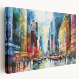 Stretched canvas wall art showcasing a serene landscape road design, featuring vibrant colors and intricate details, perfect for enhancing any modern decor.