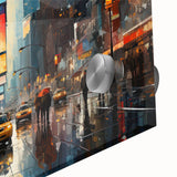 Close-up of an acrylic glass wall art piece showcasing a vibrant landscape with winding roads and lush greenery, perfect for modern home decor.