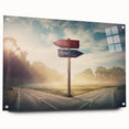 Abstract landscape wall art collection featuring a side view of acrylic glass design, showcasing vibrant colors and intricate details, perfect for modern home decor.