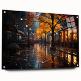 Acrylic glass wall art featuring a vibrant landscape road design, showcasing rich colors and intricate details, perfect for modern decor. Ideal for home or office.