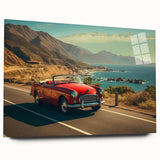 Acrylic glass wall art featuring a serene landscape road design, showcasing vibrant colors and intricate details, ideal for home decor and modern art enthusiasts.