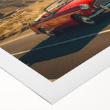 Rolled canvas showcasing a vibrant landscape road design, featuring rich colors and detailed textures, ideal for modern home decor. Packaged securely for safe delivery.