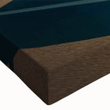 Close-up of a stretched canvas wall art piece showcasing a vibrant landscape road design, featuring rich colors and textures ideal for modern home decor.