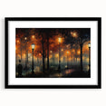 Black-framed wall art showcasing a scenic landscape of winding roads, complemented by a white mat for an elegant presentation, ideal for home decor accents.