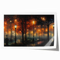 Rolled wall art print showcasing a stunning landscape design with winding roads, vibrant colors, and intricate details, ideal for home decor enthusiasts.