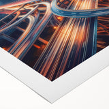 Rolled canvas art showcasing a serene landscape road design, featuring vibrant colors and intricate details, ideal for home decor or office settings.