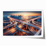 Stunning rolled print of a serene landscape featuring winding roads and lush greenery, perfect for home decor. Ideal for adding a tranquil touch to any space.