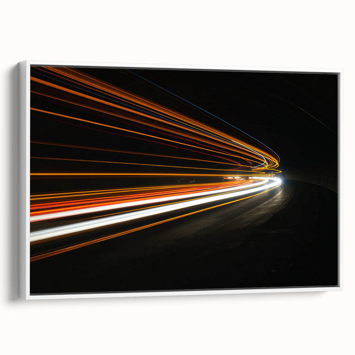 Framed canvas wall art showcasing a serene landscape with winding roads, featuring soft pastel colors and a modern design, perfect for home decor enhancement.