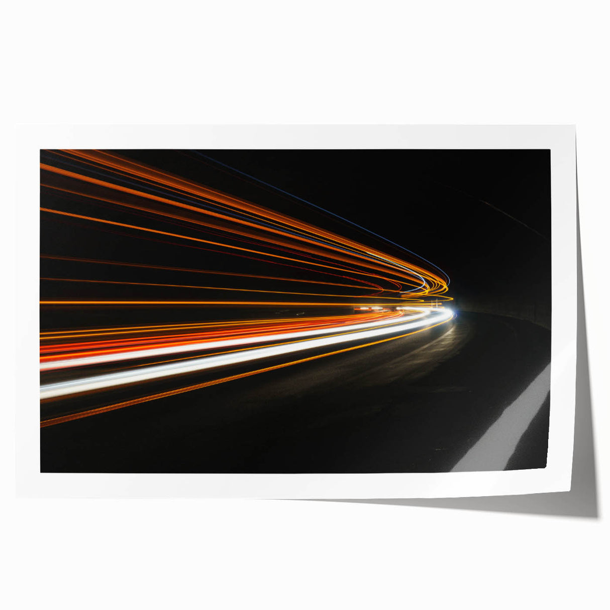 Colorful landscape road design wall art print showcasing vibrant hues and intricate details, perfect for home decor. Rolled print packaged in a protective tube.