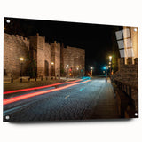 Acrylic glass wall art collection showcasing a scenic landscape with winding roads, vibrant colors, and a modern design, perfect for home decor.