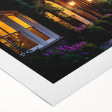 Rolled canvas artwork showcasing a vibrant landscape road design, featuring rich colors and intricate details, ideal for home decor or art collectors.