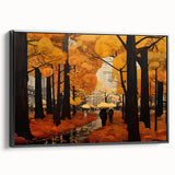 Framed canvas wall art showcasing a scenic landscape road design in black, featuring detailed textures and a modern aesthetic, perfect for home decor.