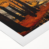 Vibrant rolled canvas wall art depicting an expansive landscape with winding roads and lush greenery, designed to enhance modern home decor and evoke a sense of adventure.