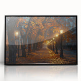 Framed acrylic wall art showcasing a modern landscape design with a black frame, perfect for enhancing home decor. Ideal for contemporary spaces and art enthusiasts.