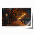 Rolled canvas print showcasing a serene landscape road design with vibrant colors and intricate details, perfect for home decor or art collection.
