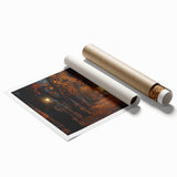 Stunning rolled print of a modern landscape road design, featuring vibrant colors and intricate details, ideal for home decor or office space enhancement.