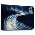 Acrylic glass wall art featuring a side view of a vibrant landscape road design, showcasing rich colors and intricate details, ideal for modern home decor.
