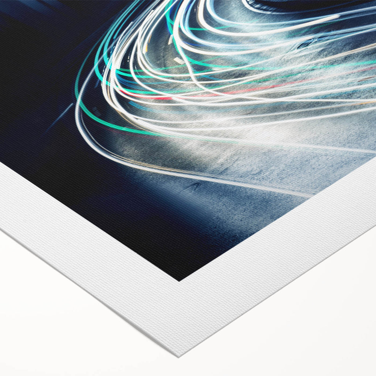 Rolled canvas wall art showcasing a serene landscape scene with winding roads and vibrant greenery, perfect for adding a touch of nature to any room decor.