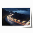 Vibrant rolled print of a scenic landscape road, showcasing lush greenery and a clear blue sky, perfect for home decor or art collection. Ideal for nature enthusiasts.