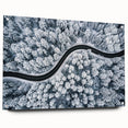 Acrylic glass wall art showcasing a vibrant landscape design featuring winding roads, framed with decorative pins, ideal for modern home decor.