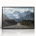 Framed acrylic wall art showcasing a stunning road landscape design, featuring vibrant colors and intricate details, perfect for enhancing modern home décor.