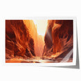 Vibrant rolled print of a rocky landscape wall art design, showcasing intricate textures and earthy tones, ideal for modern home decor or office spaces.