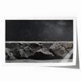 Rolled print of a vibrant landscape featuring rocky formations and a colorful sky, ideal for home decor, showcasing natural beauty and artistic design.