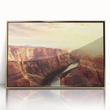 Framed acrylic wall art showcasing a striking landscape design featuring rocks and natural elements, with a gold frame accentuating its elegance. Perfect for home decor.