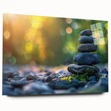 Acrylic wall art collection showcasing a side view of a stunning landscape featuring textured rocks and vibrant colors, ideal for modern home decor.