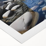 Rolled canvas showcasing a vibrant landscape design with textured rocks and earthy tones, ideal for home decor, enhancing interior aesthetics with natural beauty.