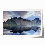 Abstract landscape wall art print showcasing vibrant rocky formations with a mix of earthy tones and textures, perfect for home decor. The rolled print is ideal for framing.