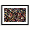 Framed black wall art showcasing a stunning landscape design featuring intricate rock formations, enhancing modern decor with its elegant mat and sleek frame.