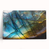 Stretched canvas artwork showcasing a serene landscape with colorful rocks and natural textures, ideal for home decor and enhancing interior aesthetics.